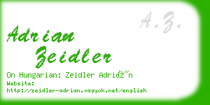 adrian zeidler business card